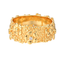 Blommor Ring - Guldplterad