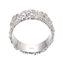 Blomster Ring - Slv