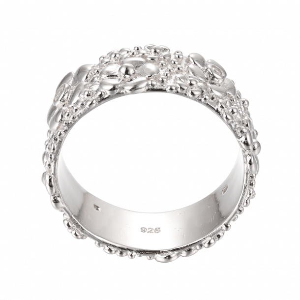 Blomster Ring - Slv