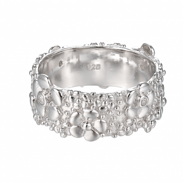 Blomster Ring - Slv
