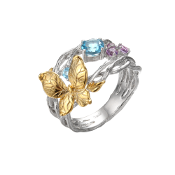 Ring Med Sommerfugl gte Sten