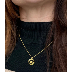 Firkl�ver Halsk�de Med Lykkesten