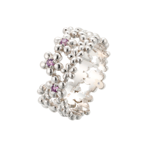 Forglemmigej Ring - Slv med Ametyst 