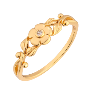 Forglemmigej Ring Guldbelagt 