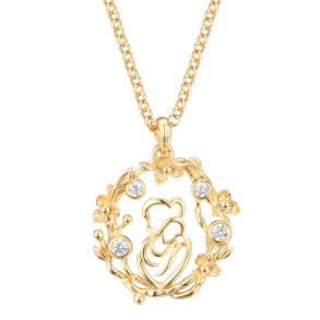 Halskde Mor Barn - Guldbelagt