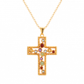 Large Cross Necklace Goldplated