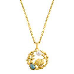 Turkis halsk�de �gte Larimar