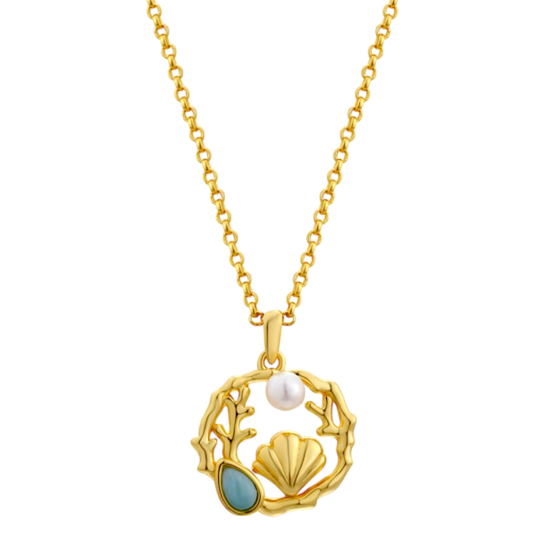 Turkis halsk�de �gte Larimar