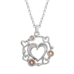 Hjerte Halskde Slv -Turmalin