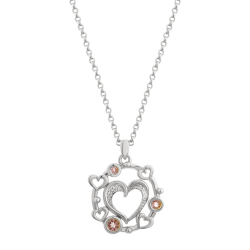 Hjerte Halskde Slv -Turmalin