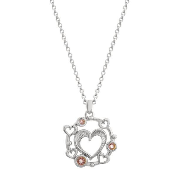 Hjerte Halskde Slv -Turmalin