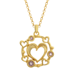 Hjerte Halsk�de �gte Turmalin