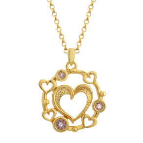 Hjerte Halskde gte Turmalin