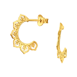 Hjerte Hoops Guldbelagt