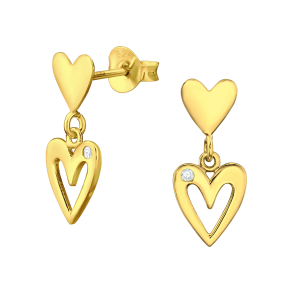 Hjerte reringe guldbelagt