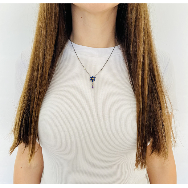 Anemone Halsband - Mrk silver