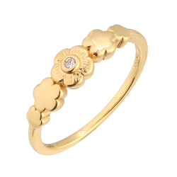 Forglemmmigej Ring Guldbelagt 