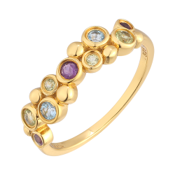 Regnbue Ring - Guldbelagt