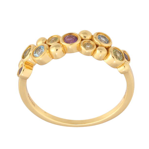 Regnbue Ring - Guldbelagt