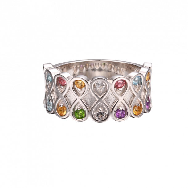 Infinity Ring - Gemstone