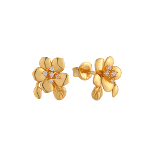 Jordbrblomster reringe Guldbelagt