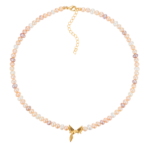 Hummingbird Necklace - Pearl mix