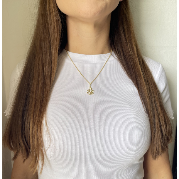 Korall Halsband - Guldplterad