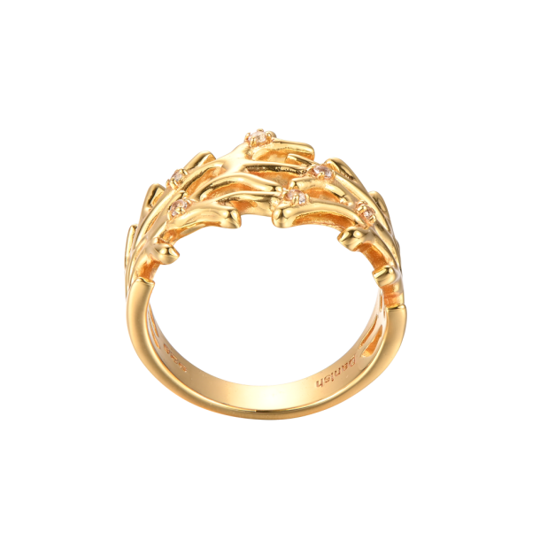 Korall Ring - Guldplterad