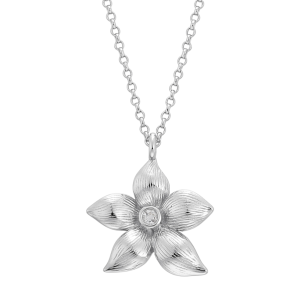 Krystal Halskde Slv - Bjergkrystal