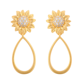 Solsikke reringe drber Guldbelagt