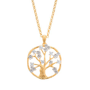 Halskde Livets Tr Hvide sten