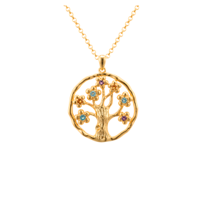 Tree of Life Necklace Large - Real Stones