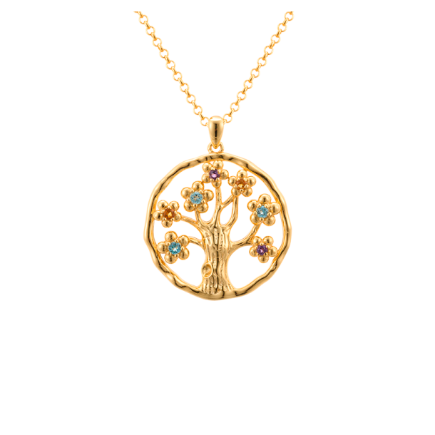 Tree of Life Necklace Large - Real Stones