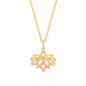 Lotus Halskde Guldbelagt