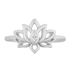 Lotus Ring Slv KUN strrelse 56