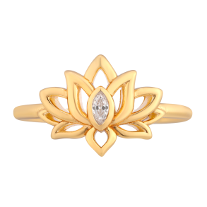 Lotus Ring Guldbelagt