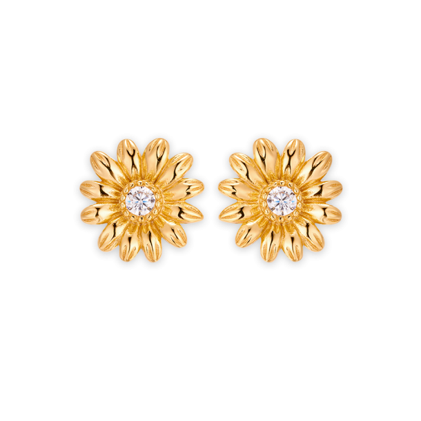 Daisy Earrings - Gold plated