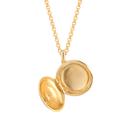 Medaljon halskde Rund Forglemmigej