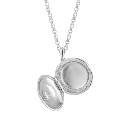 Medaljon halskde Forglemmigej Slv