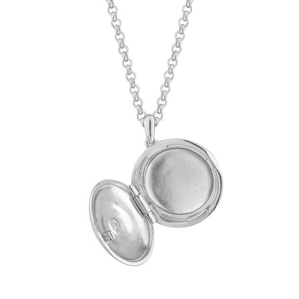 Medaljon halskde Forglemmigej Slv