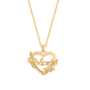 Mor Halskde Guldbelagt