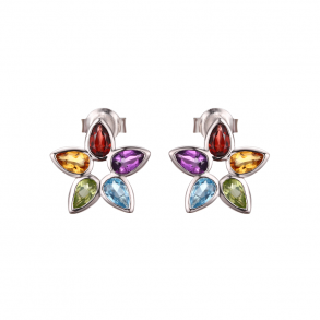Multicolored Earrings with gemstones