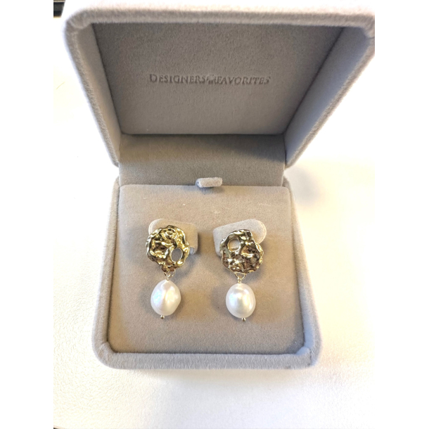 Perle reringe - Guldbelagt