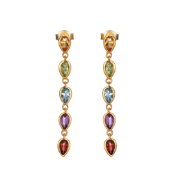 Rainbow Earrings Gold Plated 