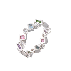 Rainbow Ring - Konfetti Silver