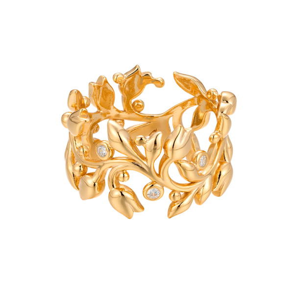 Tulipan Ring Guldbelagt