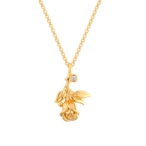 Rose Halskde Guldbelagt