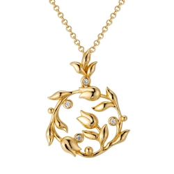 Tulip Necklace - Gold Plated 