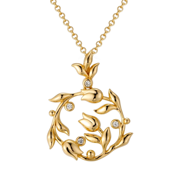 Tulip Necklace - Gold Plated 