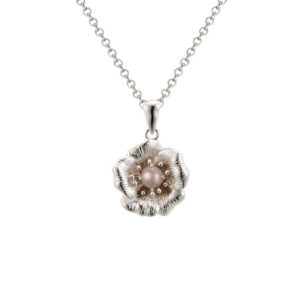 Rose Necklace Silver - Wild Rose